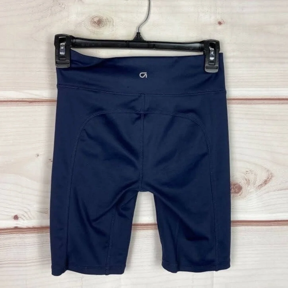 Gap Dry Shorts Teen Girls‎ XL 12 Blue Biker Stretch Mid Rise Pull On Solid
